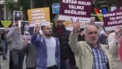 İstanbul’da Katar’a Destek Gösterisi