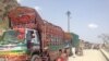 trucks on the Torkham border